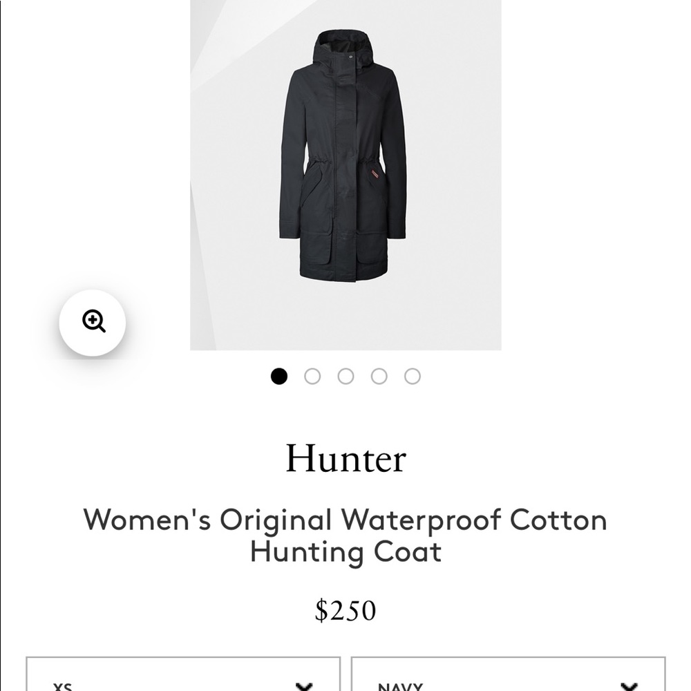 Hunter jacket rain coat
